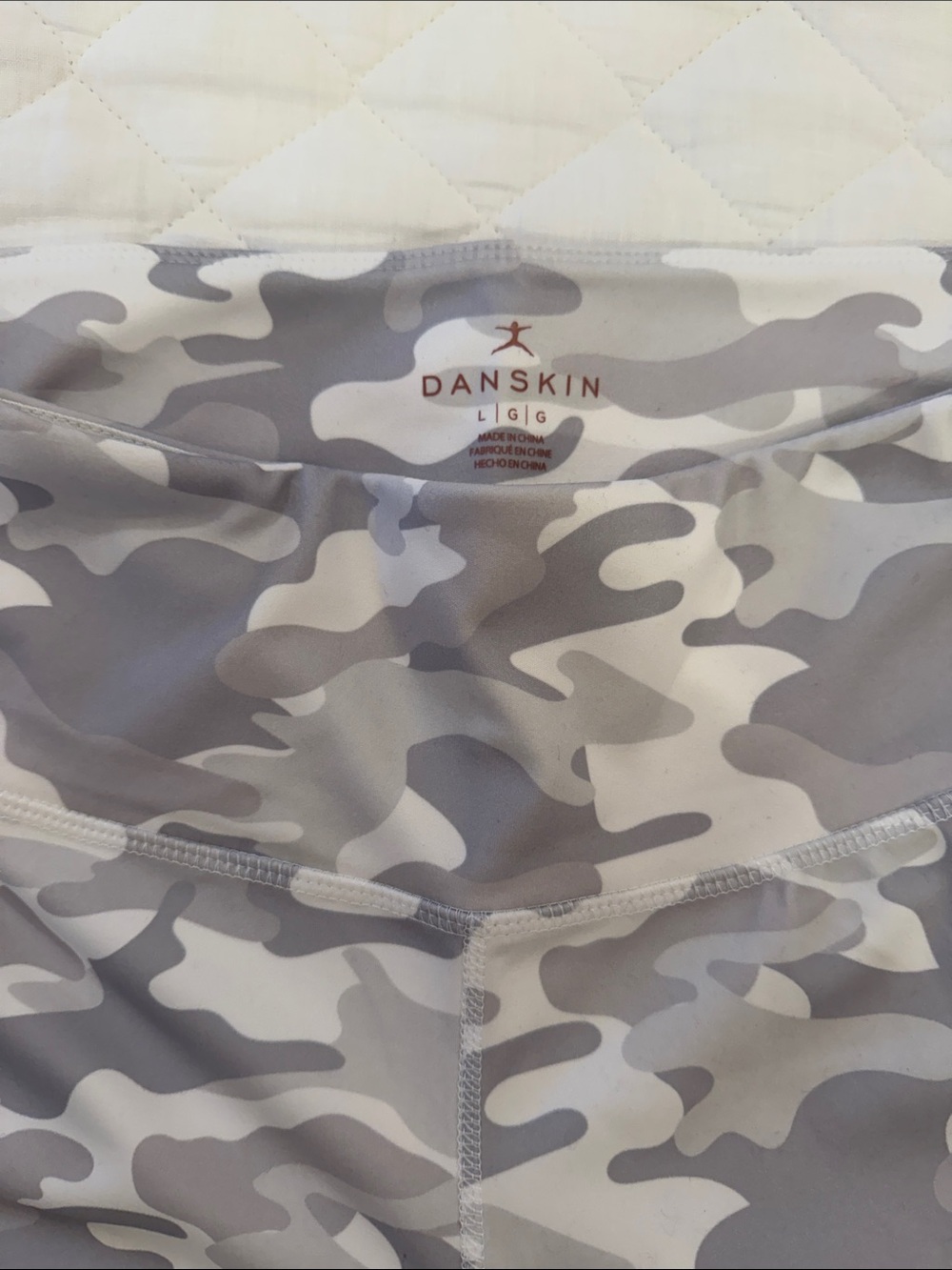 Danskin Gray & White Camouflage Leggings - Picture 2 of 3